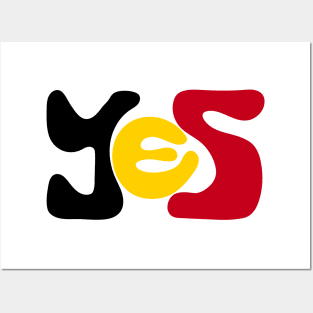 Yes to The Voice to Parliament Referendum Australia Aboriginal and Torres Straight Islander Posters and Art